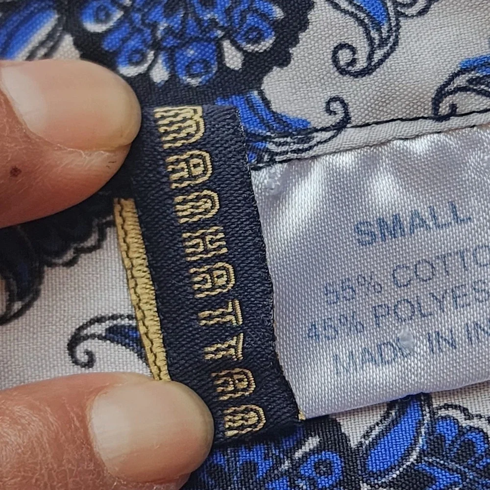 Artsy Boho Elephant Print Tank Top Resort Travel Inspired Blouse Small - Picture 11 of 12